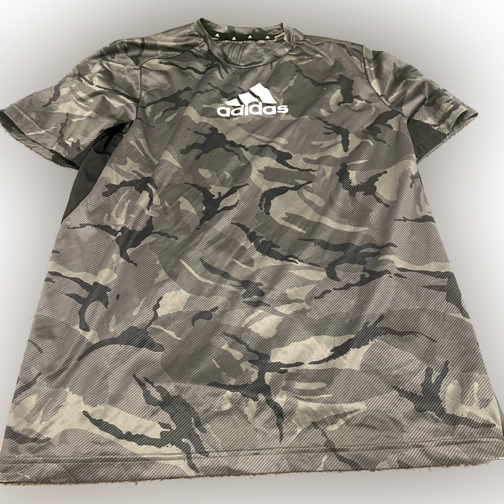 A grey cameo Adidas shirt -men’s